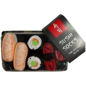 New in Box- Unisex Sushi Socks Size 8-12